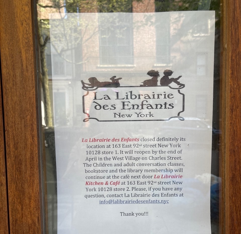la librairie des enfants moving to west village