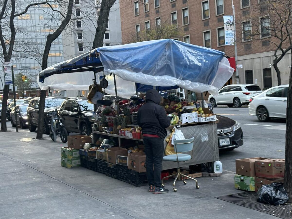 upper east side fruit vendor banana art auction